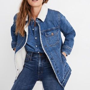 Madewell Sherpa Jean jacket NWT in a medium